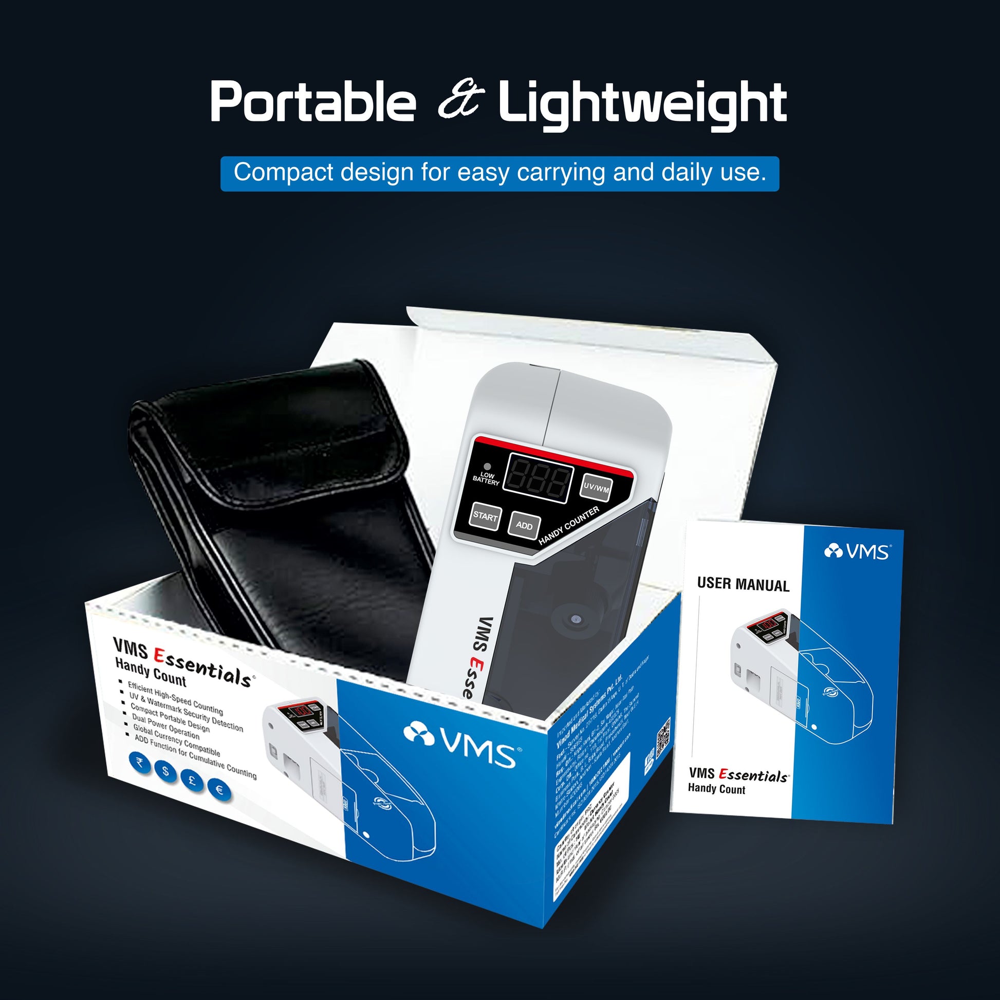 VMS Portable and Lightweight Handy Money Counter