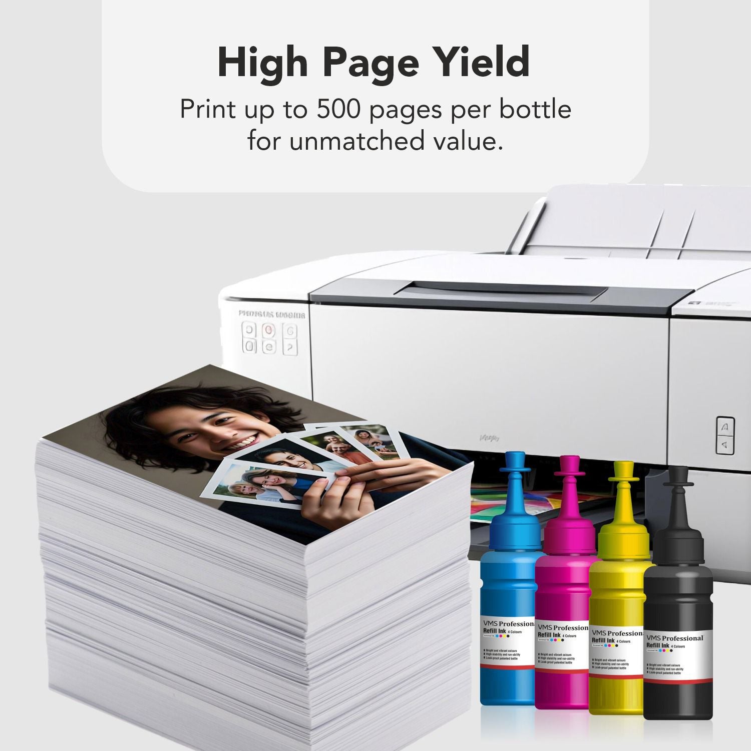 VMS Professional Refill Ink for High Page Yield