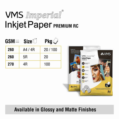 VMS Imperial 185 GSM A4 High Gloss Photo Paper - Inkjet Paper