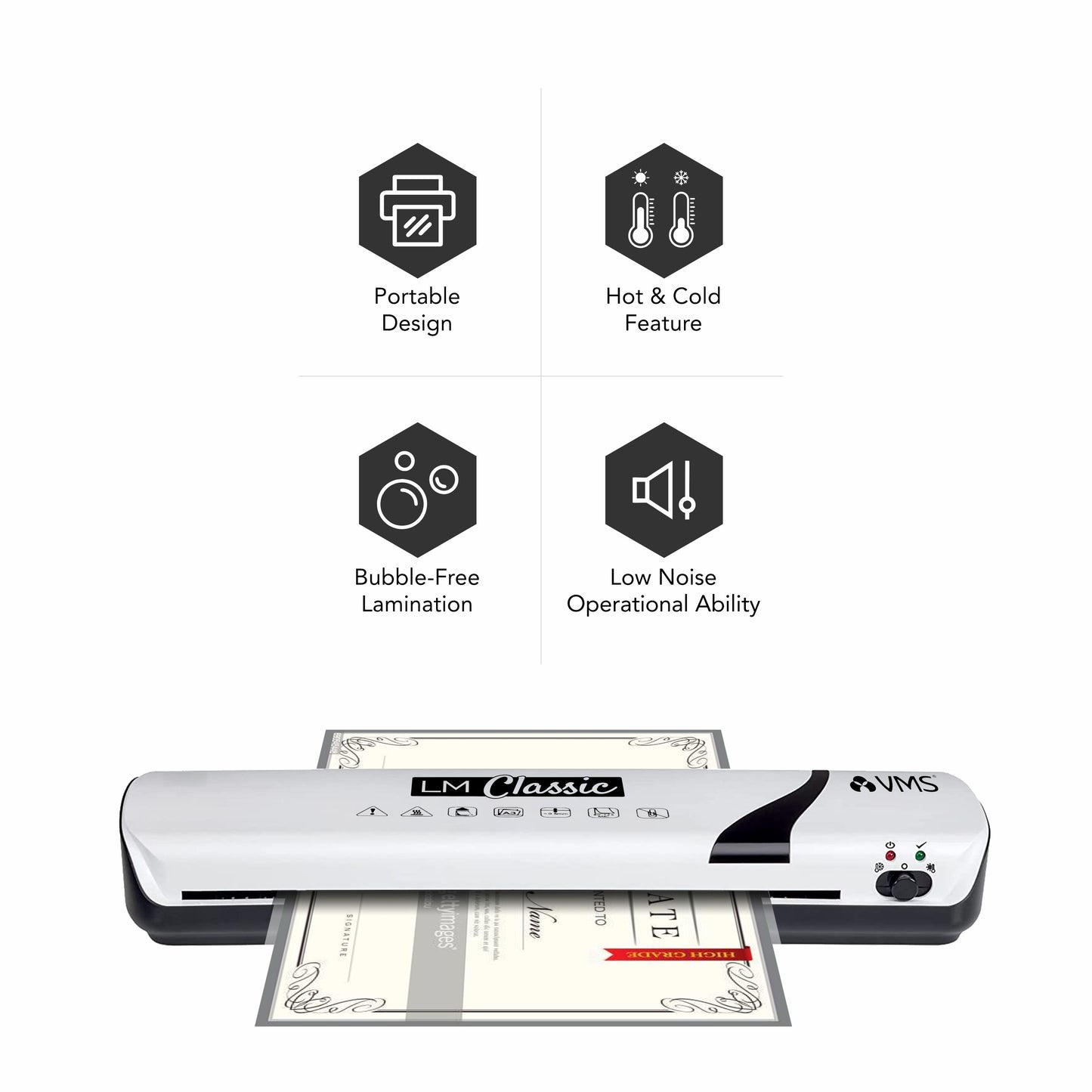 VMS LM Classic Thermal Lamination / Laminating Machine Hot & Cold A3 Laminator (Photos ID,I-Card,Documents,Certificate)