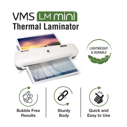 VMS LM Mini A4 Thermal Lamination / Laminating Machine A4 Laminator (Photos ID,I-Card,Documents,Certificate)