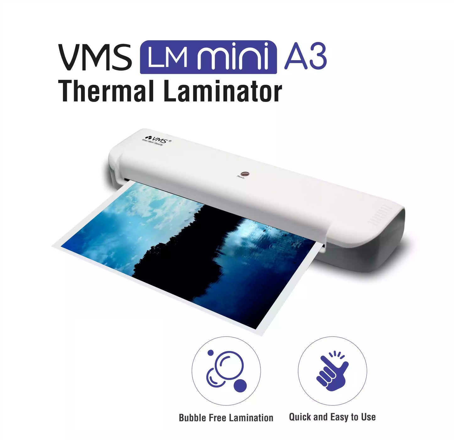 VMS LM Mini A3 Thermal Lamination / Laminating Machine A3 Laminator (Photos ID,I-Card,Documents,Certificate)