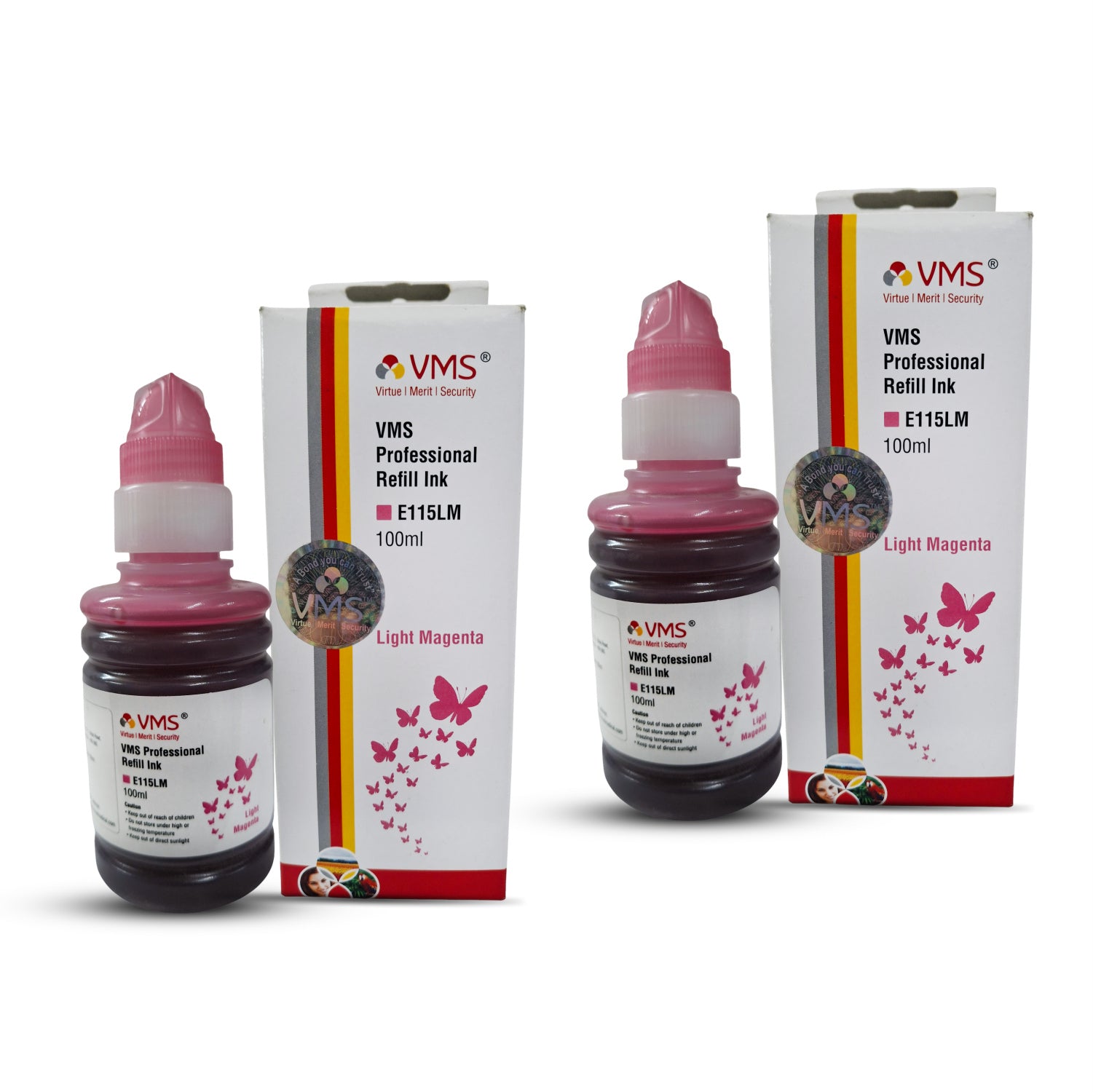 Vivid Hues: VMS Professional Light Magenta 100ml Refill Ink - Pack of 2 ...