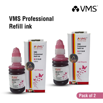 VMS Professional Light Magenta 100ml Refill Ink - Pack of 2 with Box