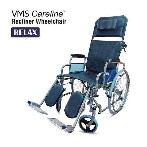 VMS Careline Foldable Recliner Wheelchair RELAX