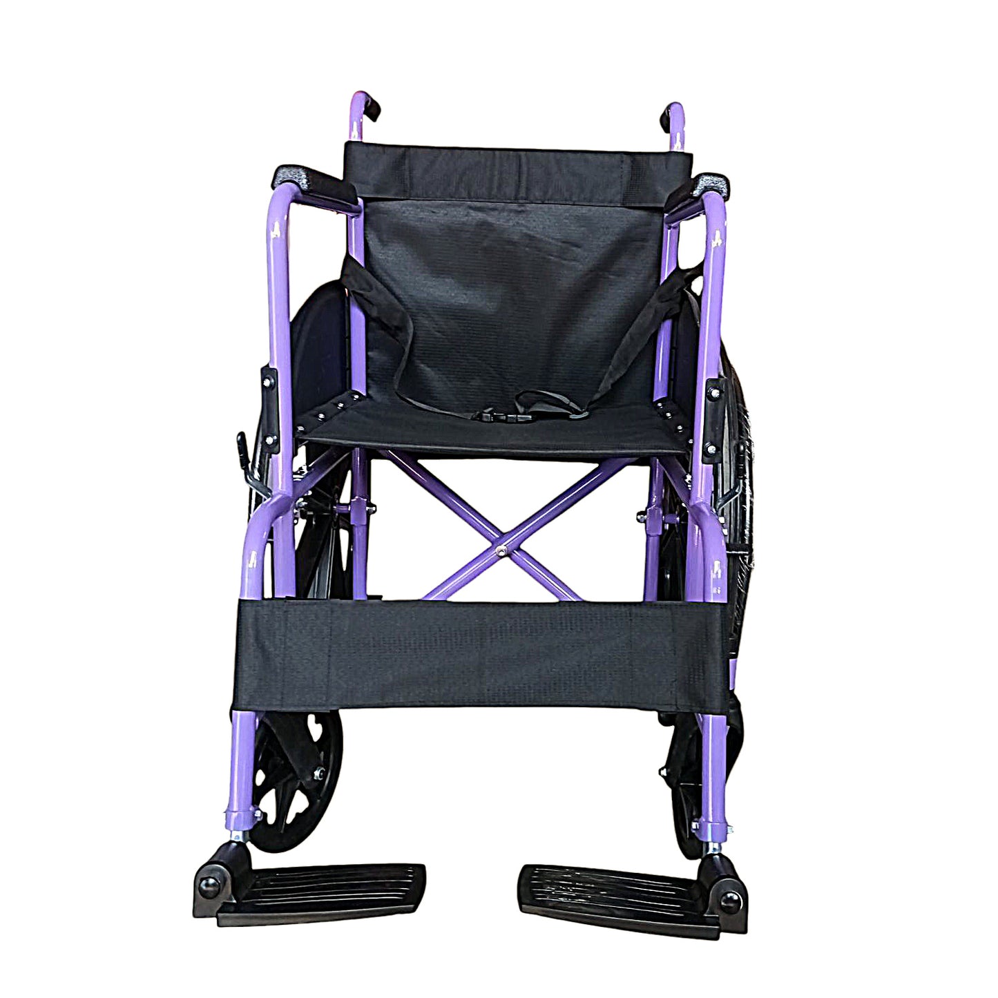 VMS Careline Foldable Manual Wheelchair - Select Plus (Purple & Black)