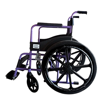 VMS Careline Foldable Manual Wheelchair - Select Plus (Purple & Black)