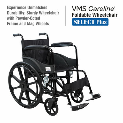 VMS Careline Foldable Manual Wheelchair - Select Plus