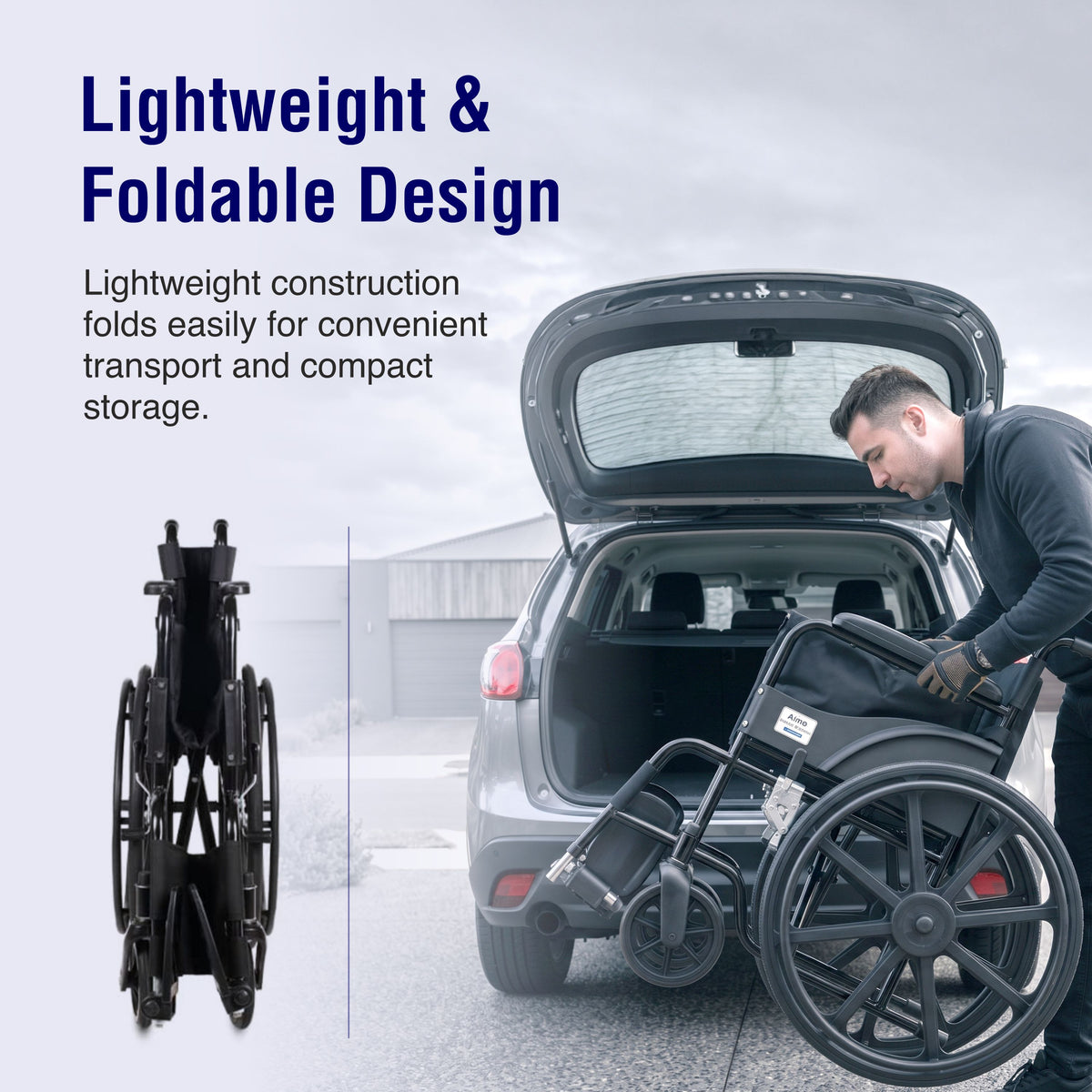 VMS Careline Foldable Manual Wheelchair - Select Plus