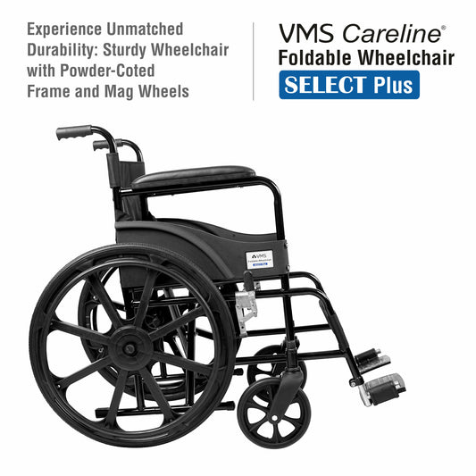 VMS Careline Foldable Manual Wheelchair - Select Plus