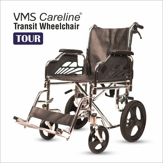 VMS Careline Foldable Transit Wheelchair TOUR