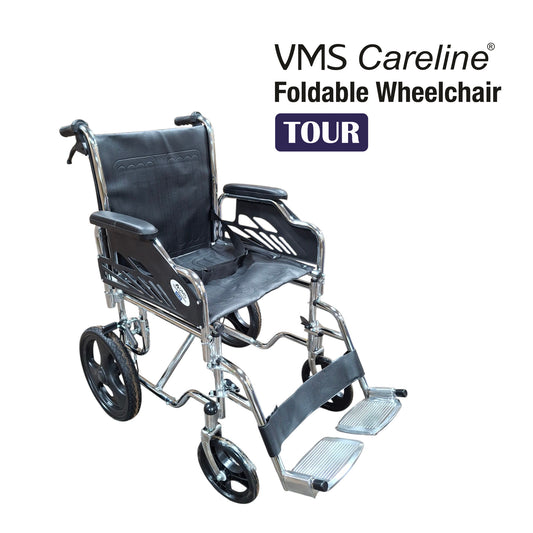 VMS Careline Foldable Transit Wheelchair TOUR