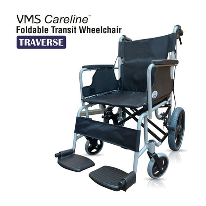 VMS Careline Foldable Transit Wheelchair TRAVERSE