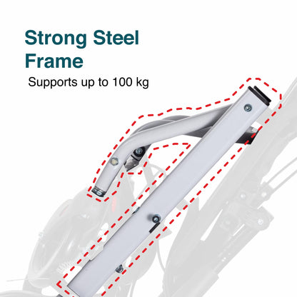 VMS Careline Foldable Portable Transit Wheelchair Airlite | 12” Honeycomb Wheels