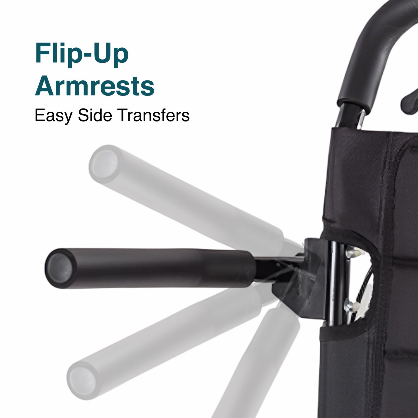 VMS Careline Foldable Portable Transit Wheelchair Airlite | 12” Honeycomb Wheels