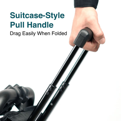 VMS Careline Foldable Portable Transit Wheelchair Airlite | 12” Honeycomb Wheels