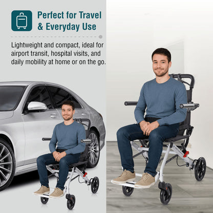 Man using vms lightweight, compact wheelchair