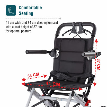 VMS Careline Foldable Wheelchair Comfortable Seating