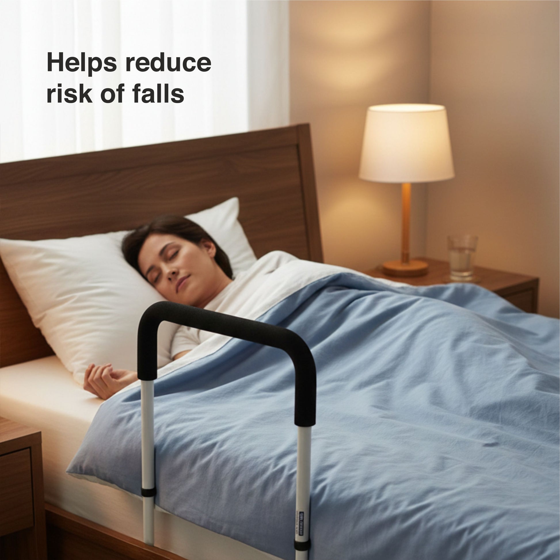 VMS Careline Adjustable Bedside Safety Rail helps reduce risk of falls