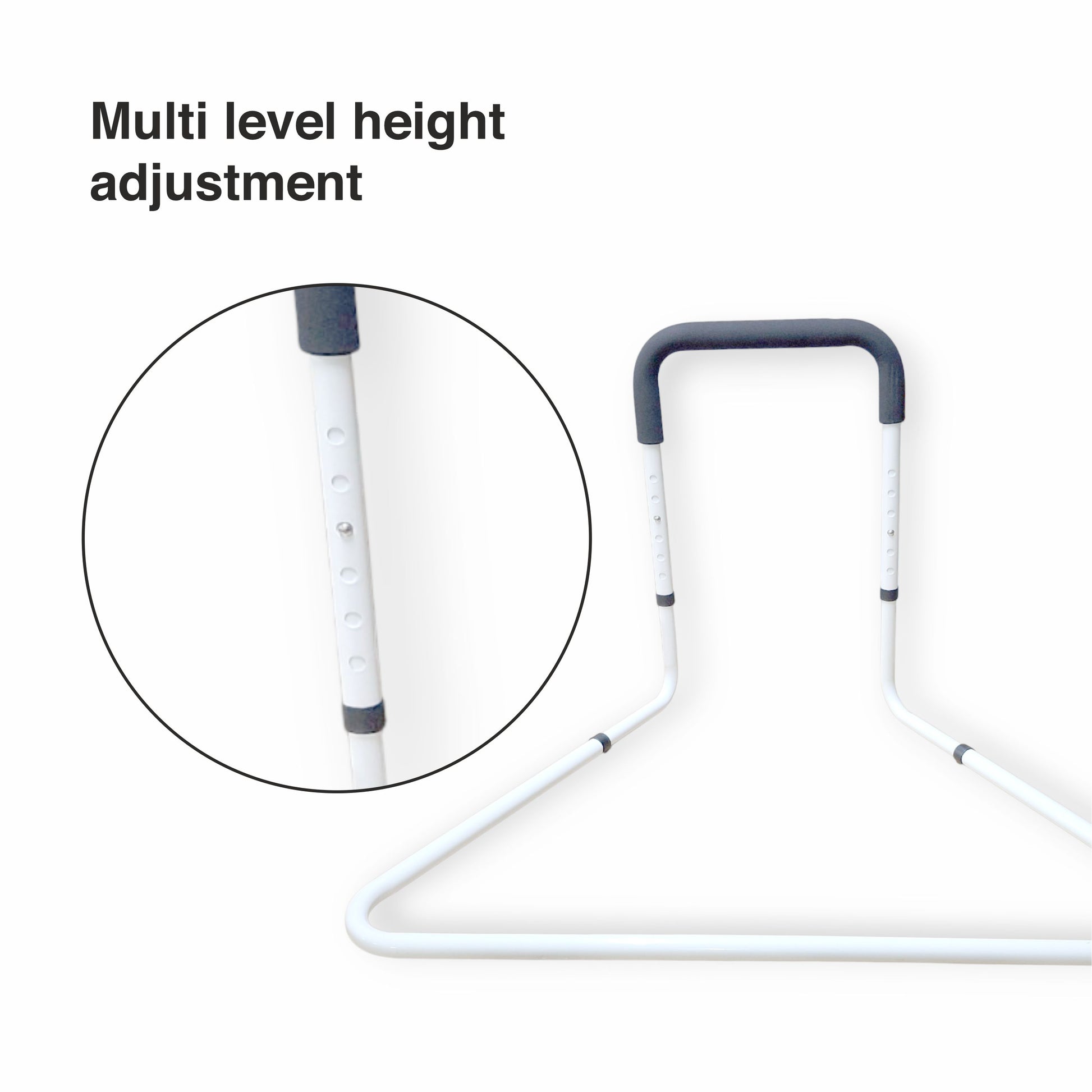 VMS Careline Adjustable Bedside Safety Rail with Multiheight Adjustment