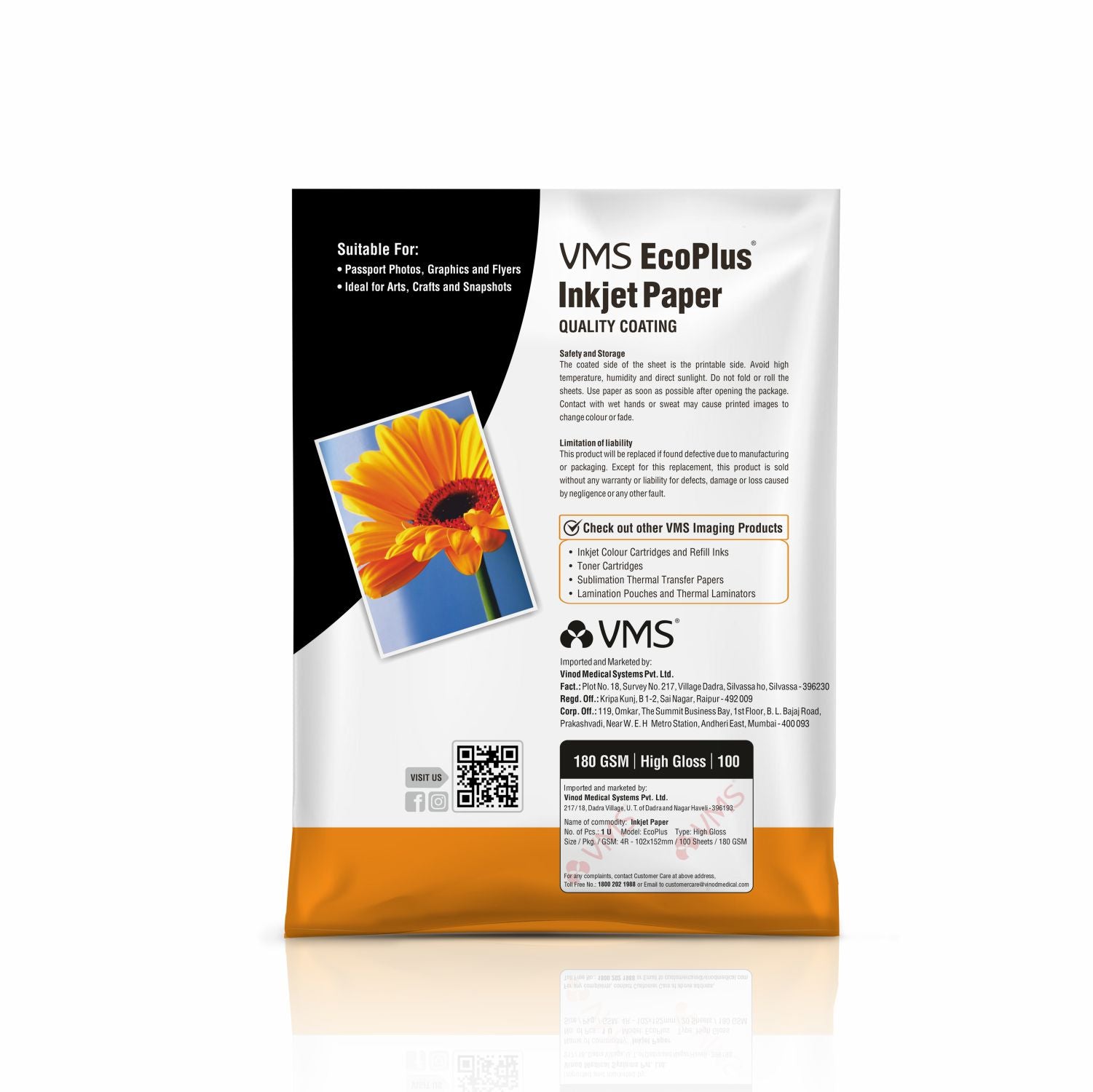 VMS EcoPlus Glossy Photo Paper - Quality Coating