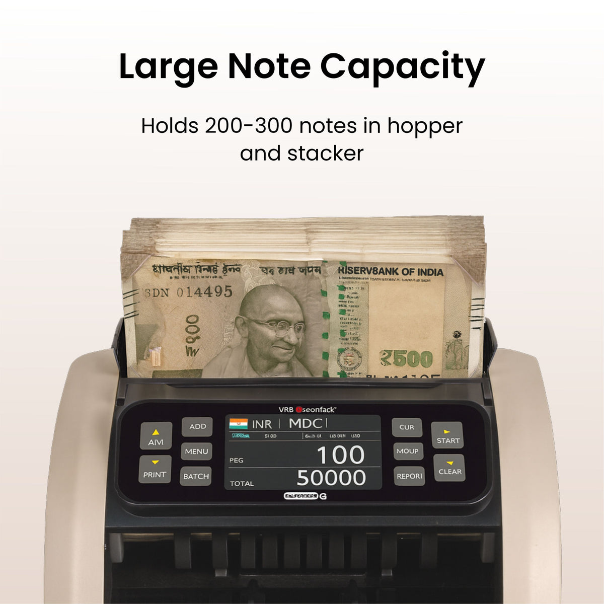 VMS Essential Money Counter Large Note Capacity