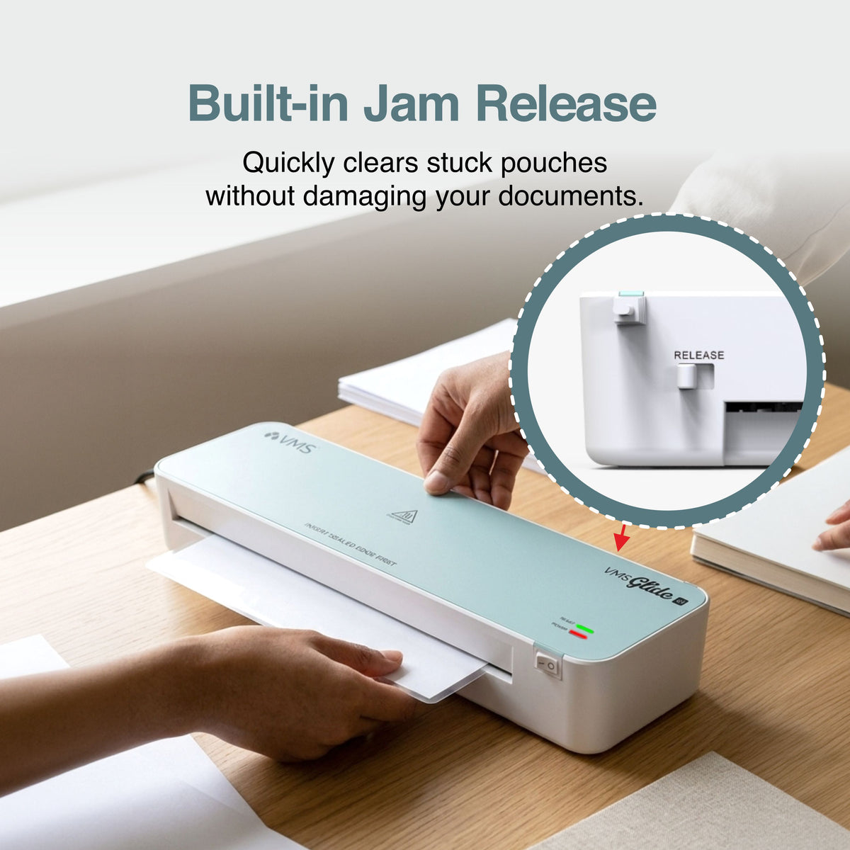 VMS Glide A3 Hot Laminating Machine with Anti-Jam Function