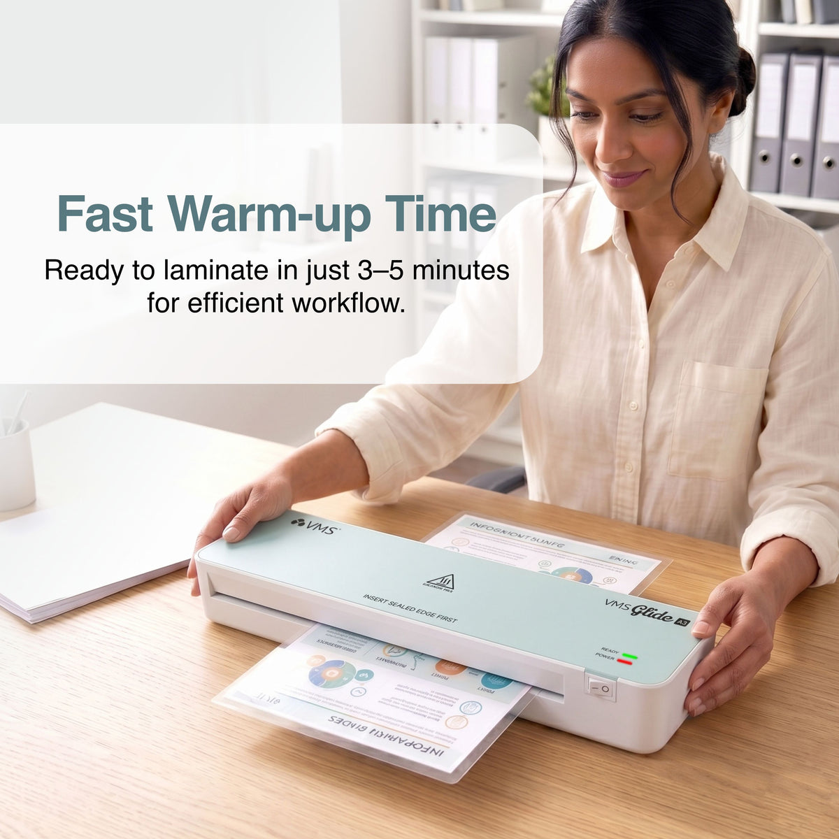 VMS Glide A3 Hot Laminating Machine with Anti-Jam Function