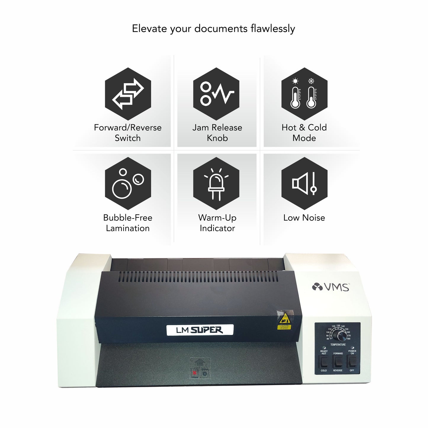 VMS Professional LM Super Heavy Duty Lamination Machine Hot & Cold A3 Laminator (Photos ID,I-Card,Documents,Certificate)