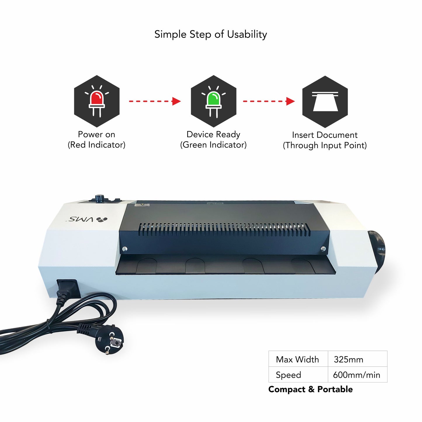 VMS Professional LM Super Heavy Duty Lamination Machine Hot & Cold A3 Laminator (Photos ID,I-Card,Documents,Certificate)