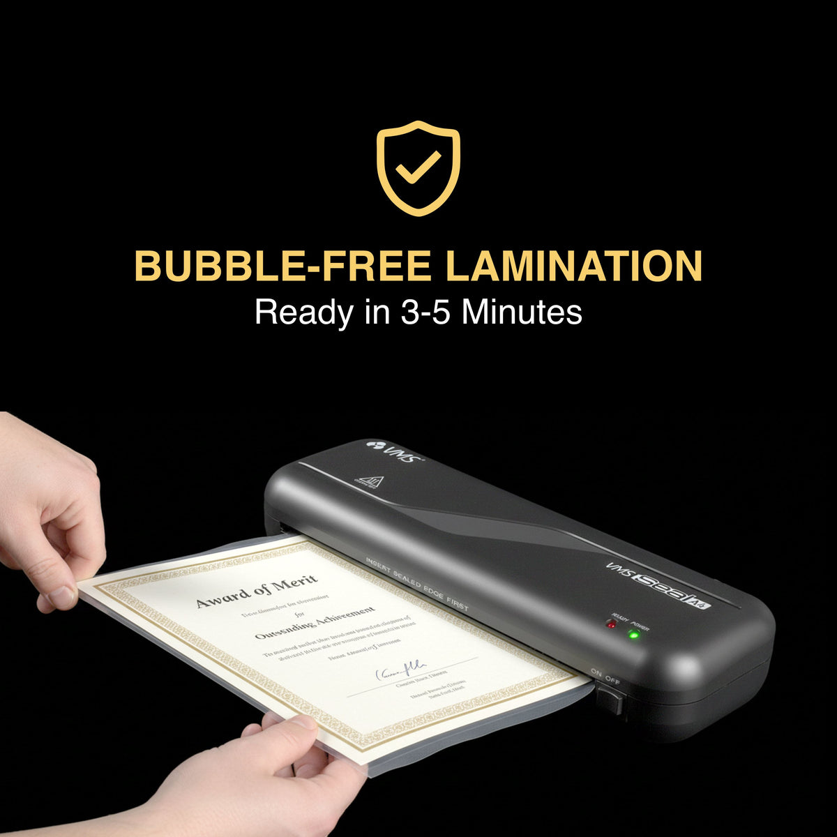 VMS LM Seal Laminator Bubble Free Lamination Ready in 3-5 Minutes