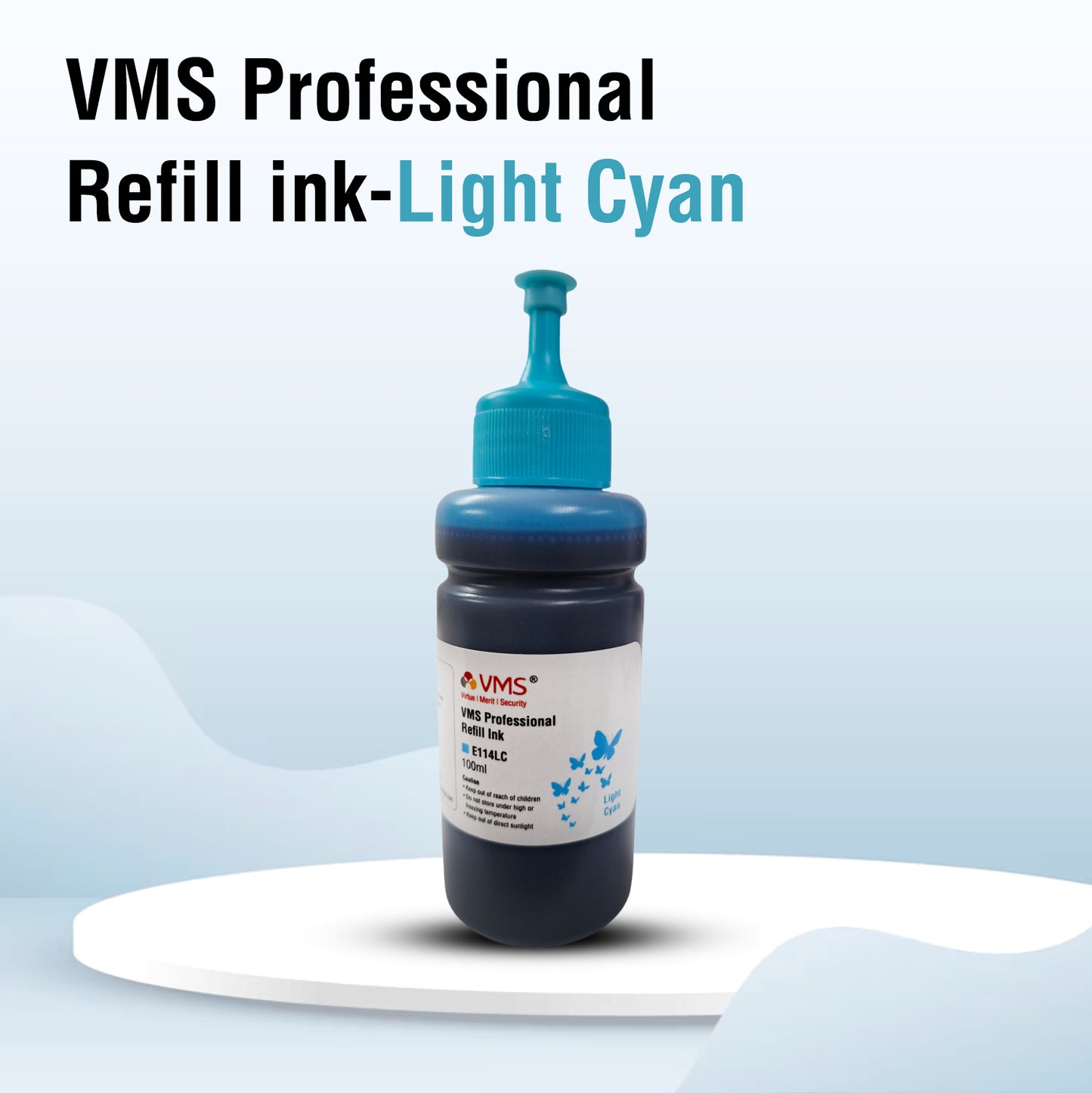 VMS Professional Light Cyan 100ml Refill Ink - Pack of 2