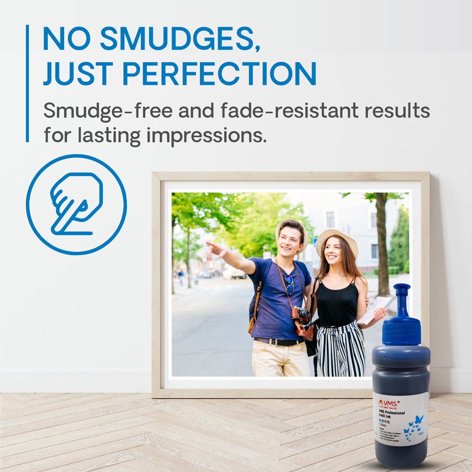 VMS Professional Inkjet Refill Ink Cyan For Smudge Free Result