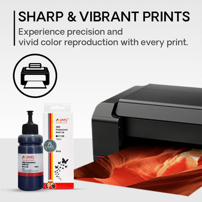 VMS Professional Refill Ink Black for Sharp & Vibrant Prints