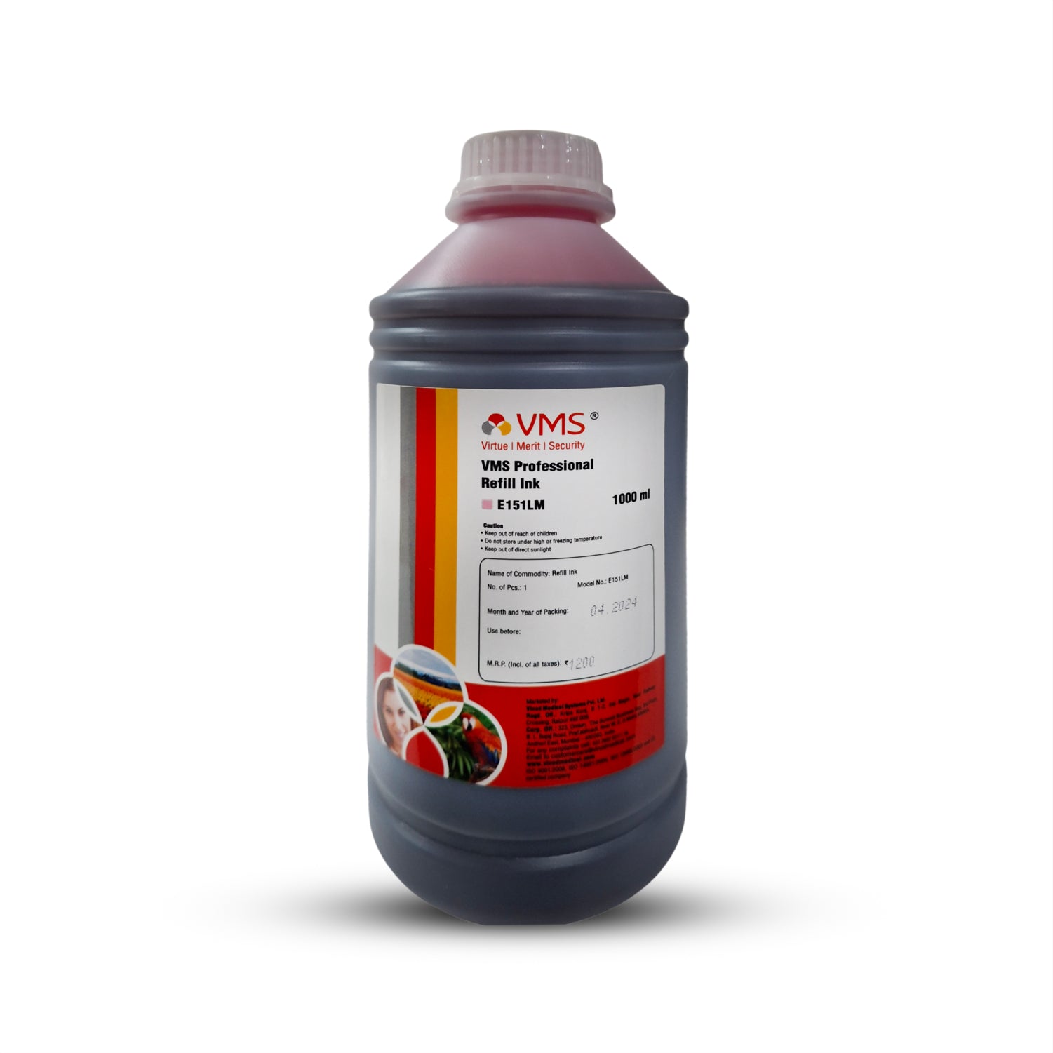 VMS Professional Light Magenta 1Ltr Refill Ink | Premium Quality ...