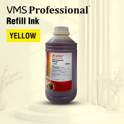 VMS Professional Yellow 1Ltr Refill Ink