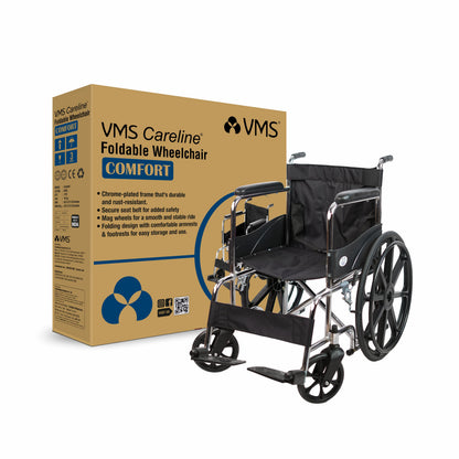 VMS Careline Foldable Manual Wheelchair - Comfort