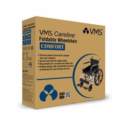 VMS Careline Foldable Manual Wheelchair - Comfort
