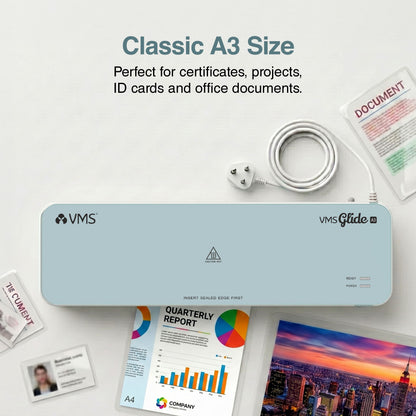 VMS Glide A3 Hot All-in-One Lamination Machine (Photos, Documents & Certificates)