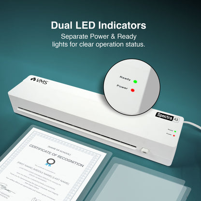 VMS LM Spectra Laminator Dual LED Indicators