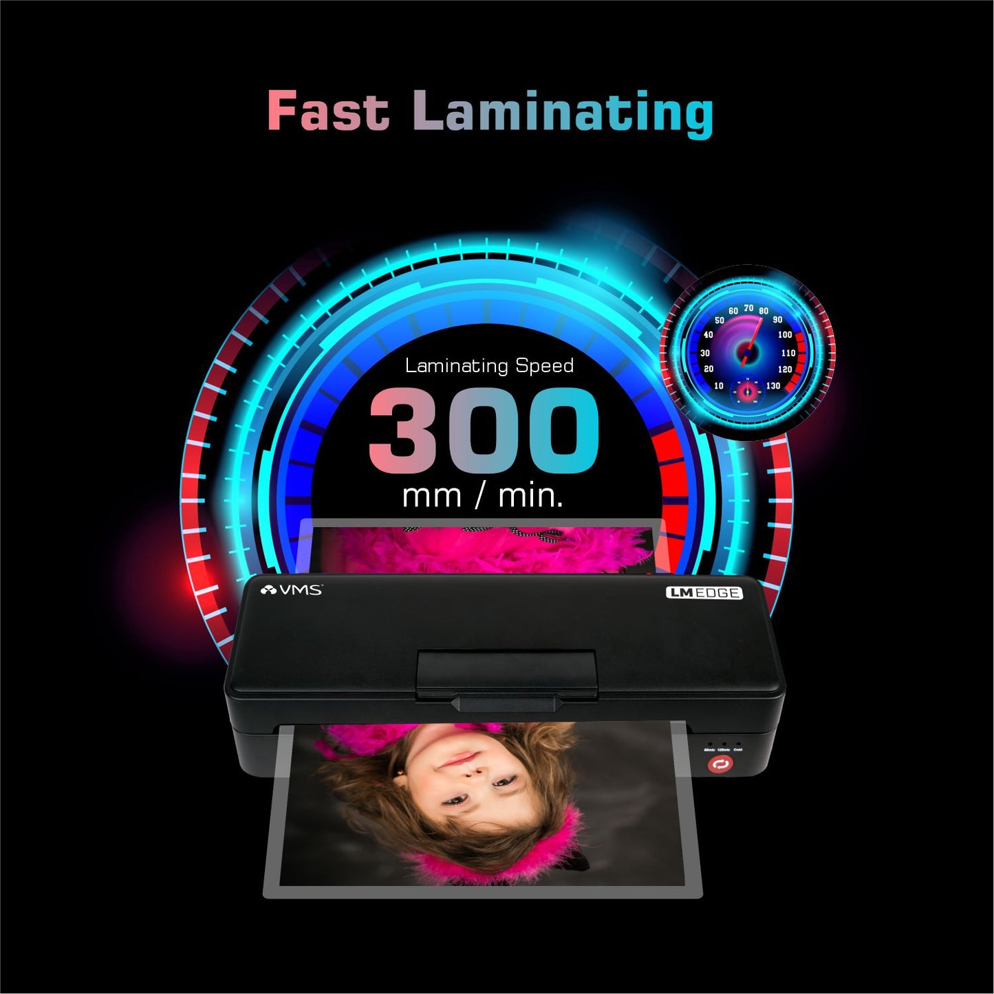 VMS LM Edge Lamination Machine Hot & Cold A4 Laminator (Photos, Documents & Certificates)