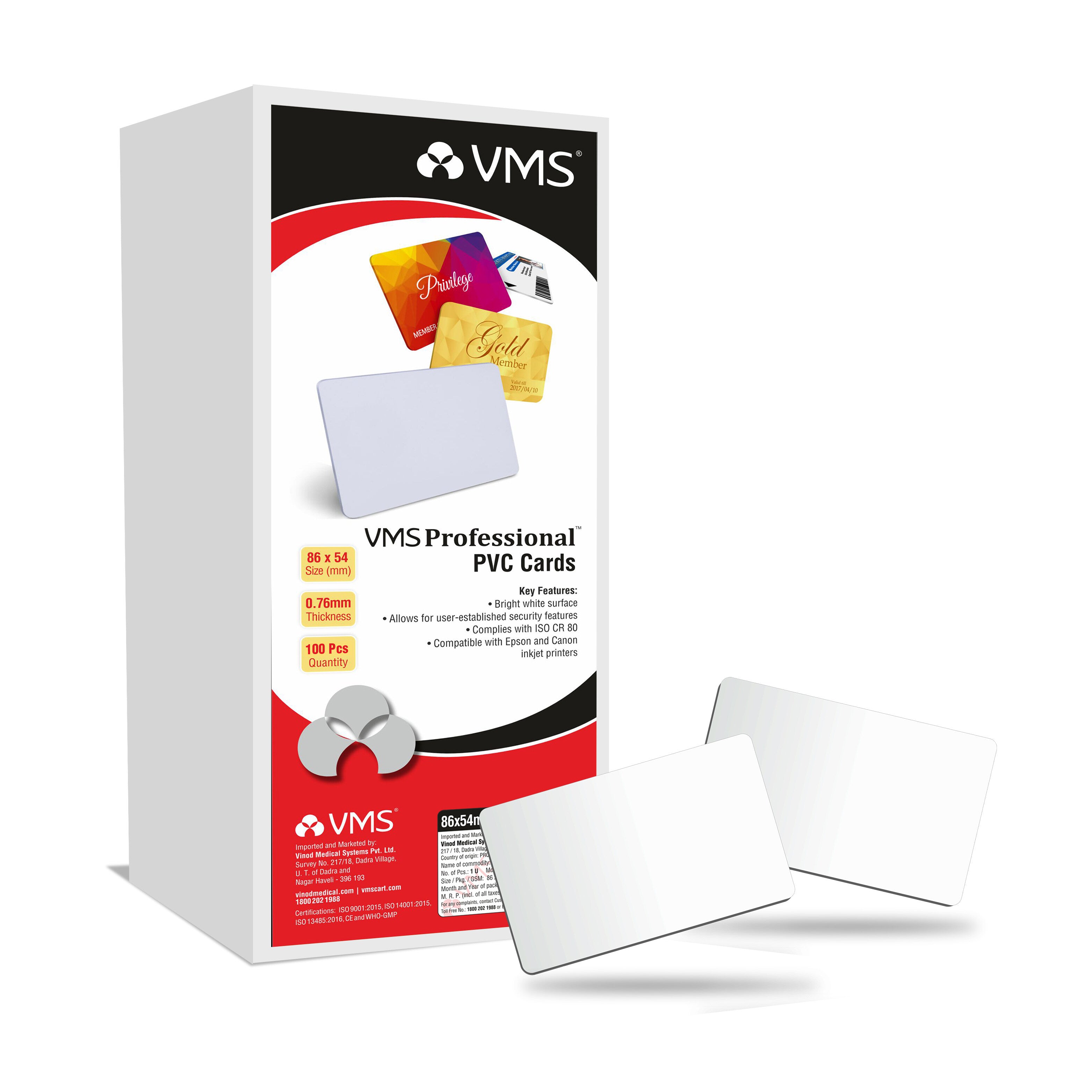 Elevate Your Identity with VMS Professional PVC Cards - Set of 100 ...