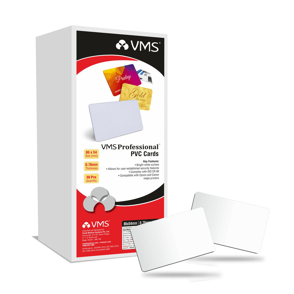 Shop Securely, Identify Stylishly: VMS Professional PVC Cards - 50 ...