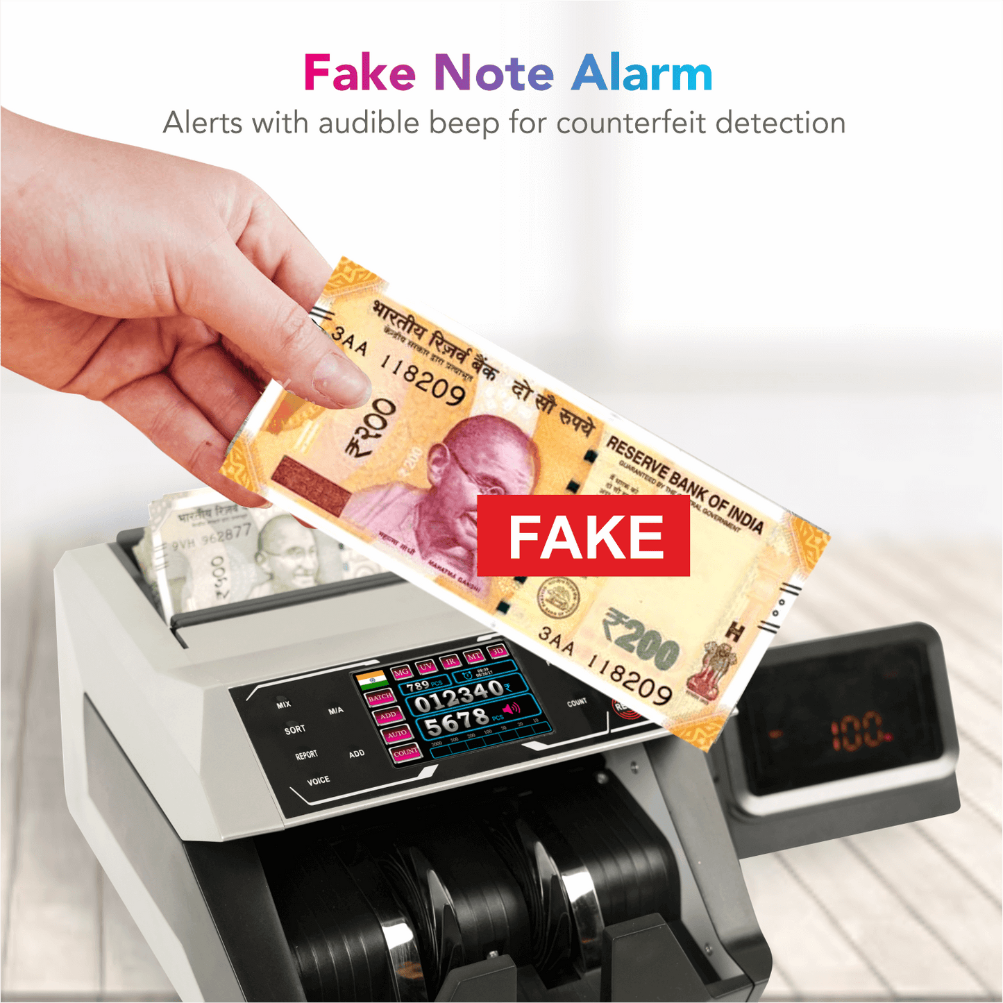 VMS Essentials Mixed Value Counter VCM03 Fake Note Alarm