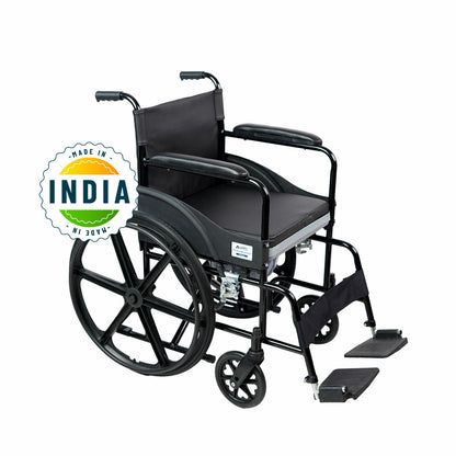 VMS Careline Foldable Commode Wheelchair DELUXE