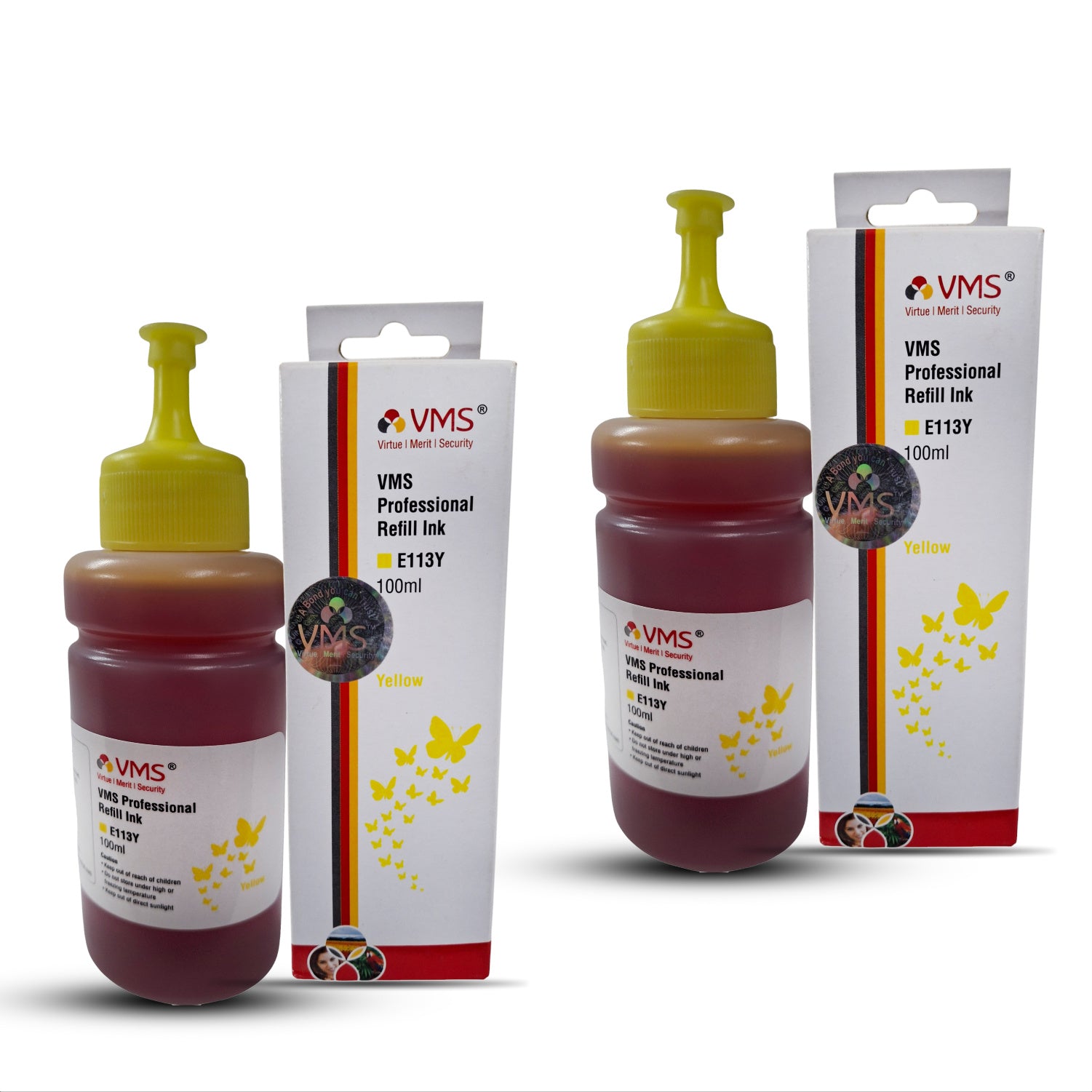 VMS Professional Yellow 100ml Refill Ink - Pack of 2 | Vivid Colors ...