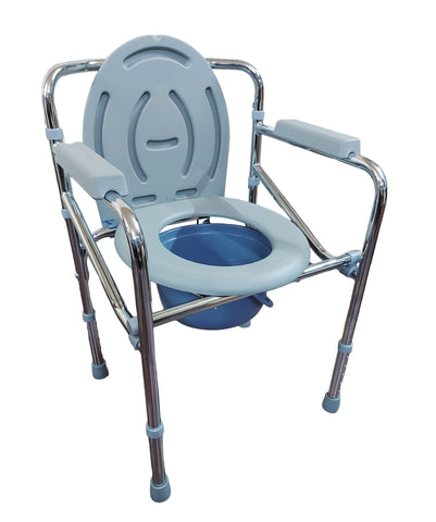 VMS Careline Foldable Commode Chair - CLASSIC