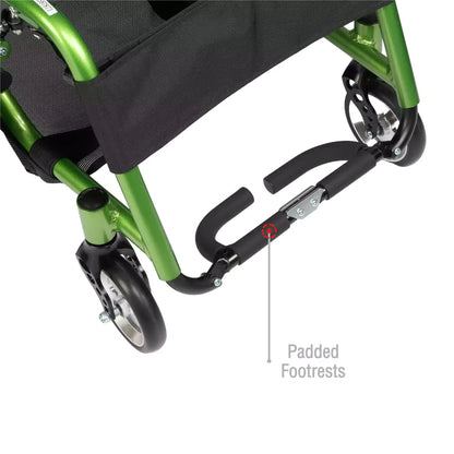 VMS Careline Foldable Sports Wheelchair LEISURE Features - Padded Footrests