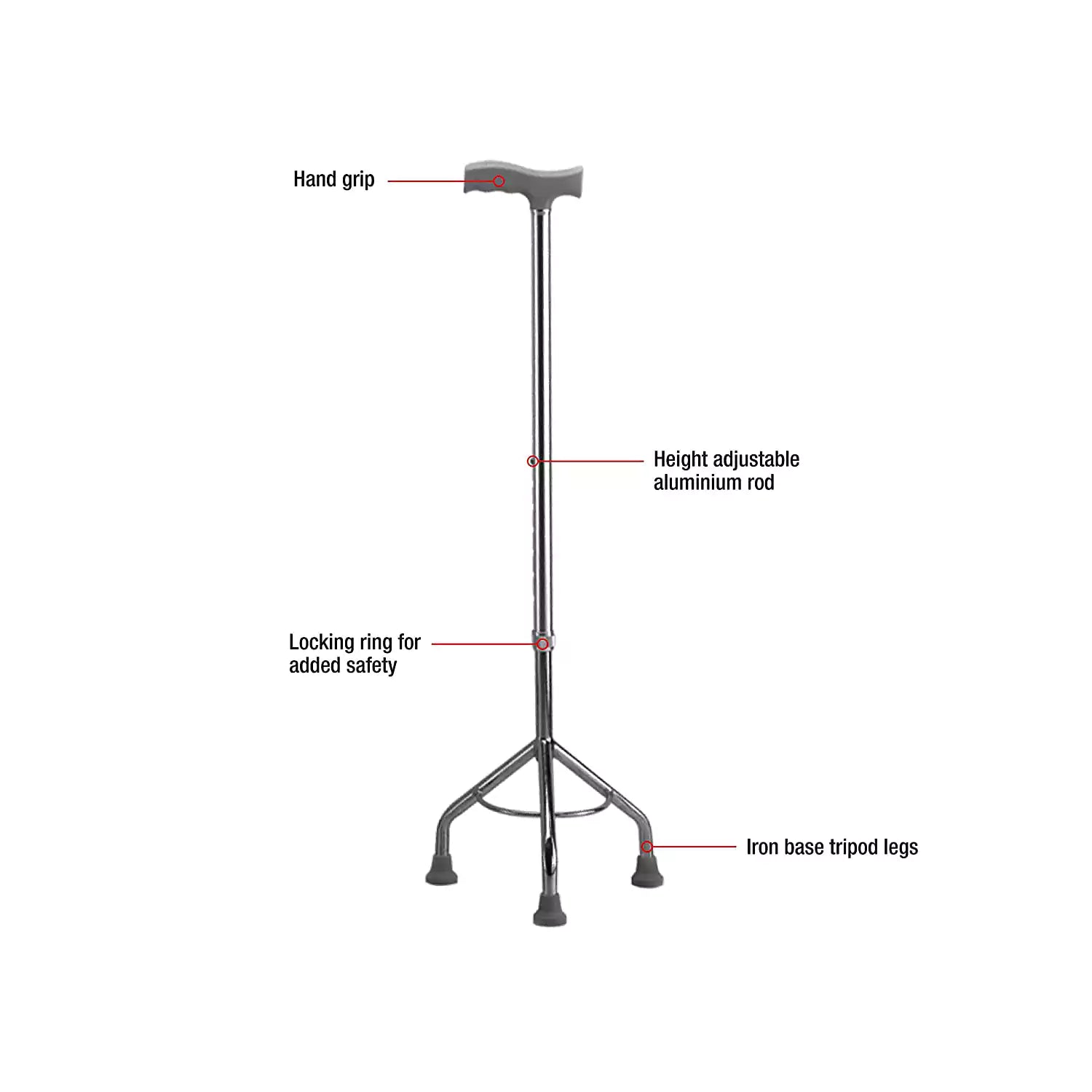 Small Base Tripod Walking Stick - Complete Care Shop