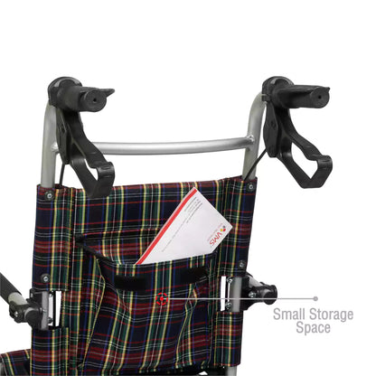 VMS Careline Foldable Transit Wheelchair TRIP Features - Small Storage Space